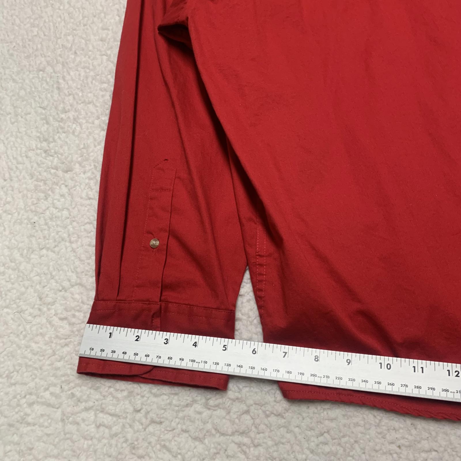 Munsingwear Men's 3X Red Wrinkle Resistant Red Button Shirt