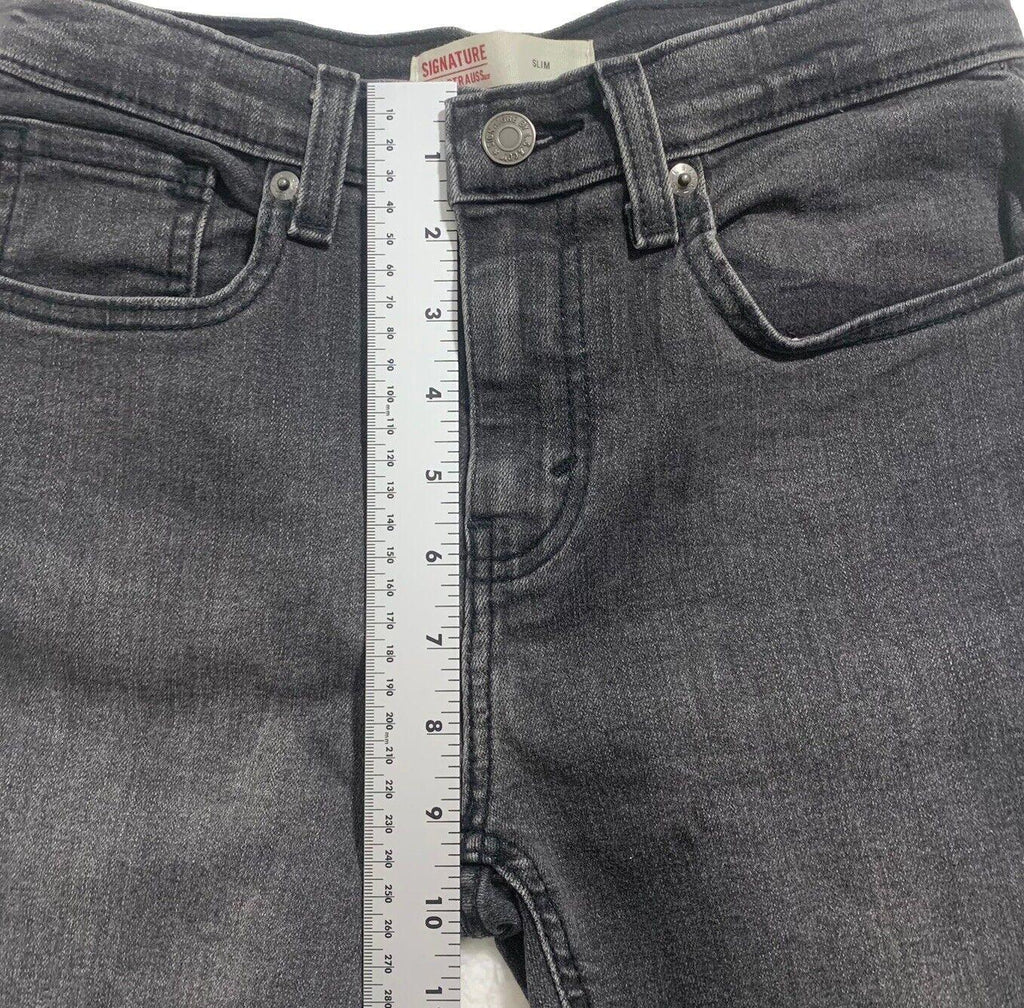 Levi Strauss Signature Boy 14R  Gray charcoal Jeans  Slim