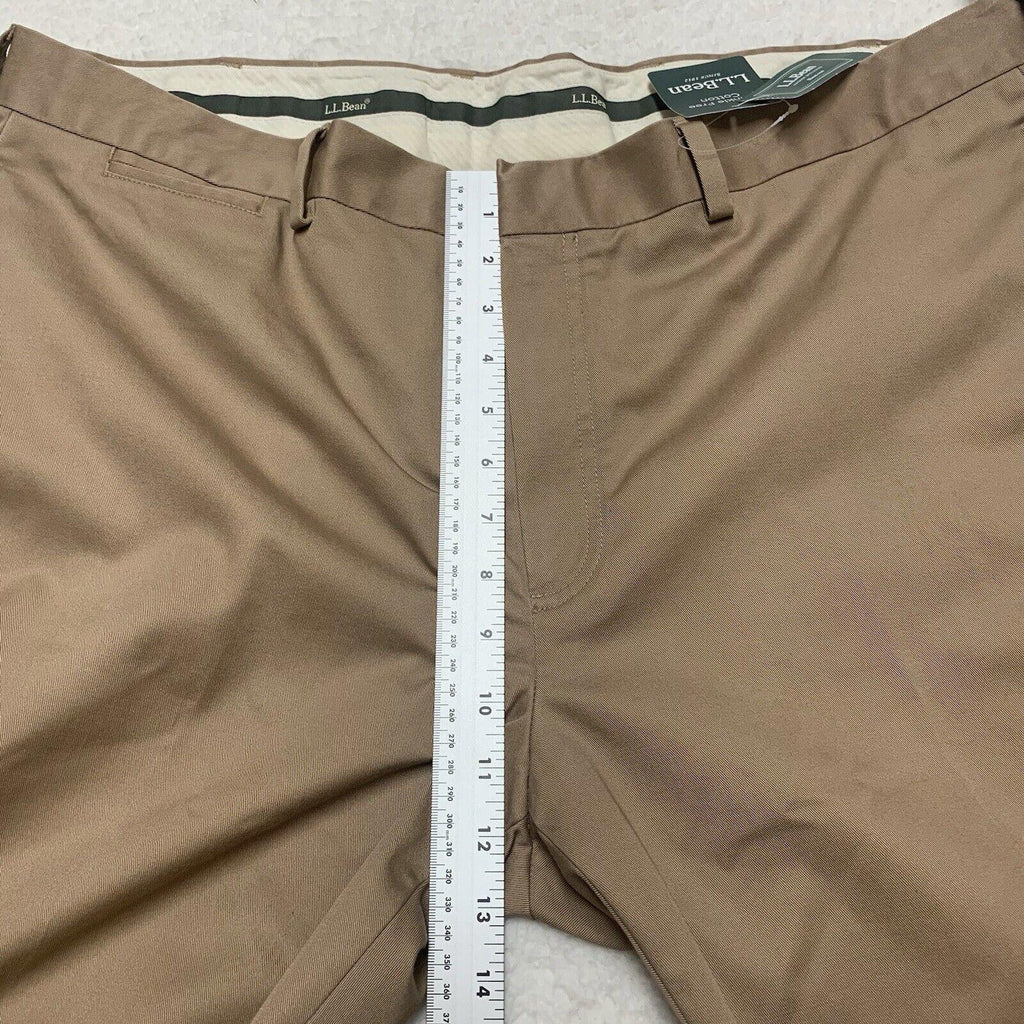 L.L. Bean Dress Slacks Chino Men's Sz 42 Wide Dark Khaki