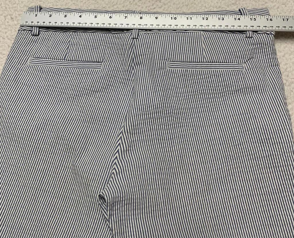 VTG Lila Rose Womens Striped Bermuda Stretch Shorts Sz 10 W32