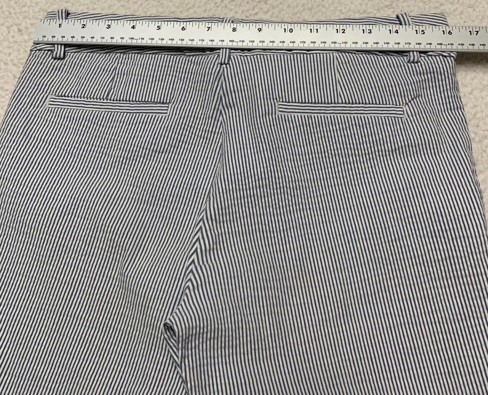 VTG Lila Rose Womens Striped Bermuda Stretch Shorts Sz 10 W32