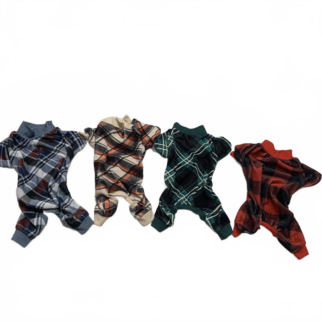 XPUDAC Sz Small Dog Pajamas 4- Pack Jumpsuit  Set Pets