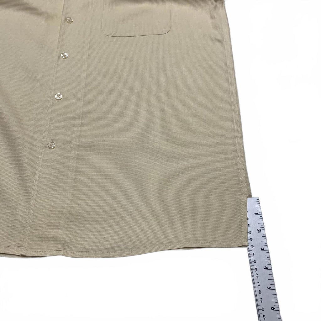 Jos. A. Bank Large Silk  Shirt Light Beige Short  Sleeves