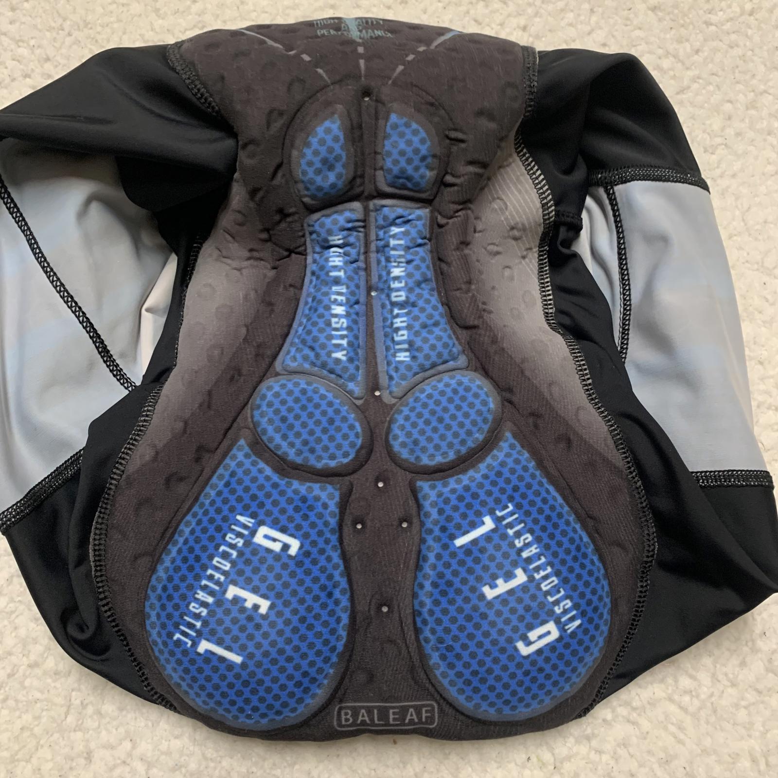 BALEAF Men's Size Large Blue Black Padded Cycling Shorts