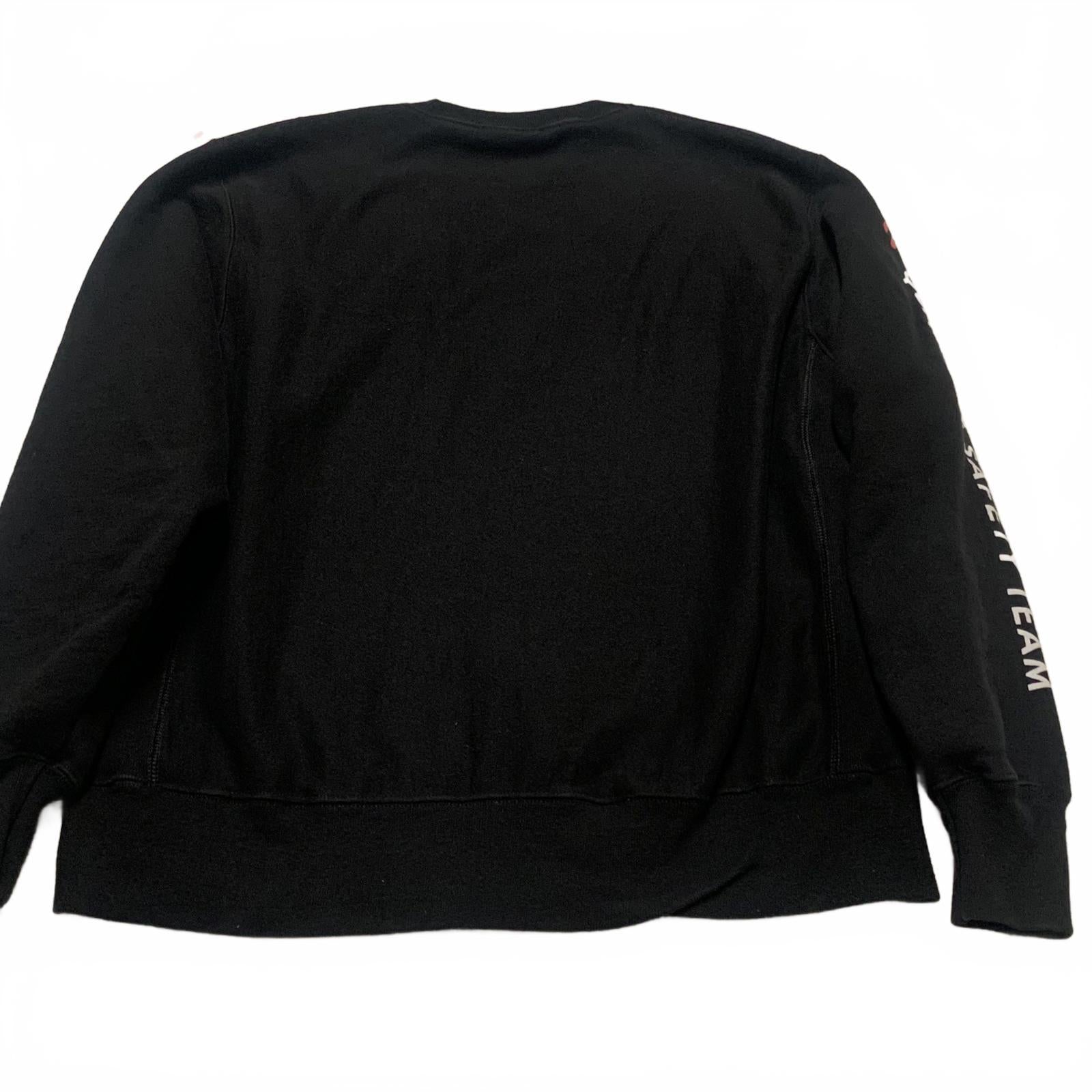Champion Reverse Weave Sweatshirt Unisex Size Large Black