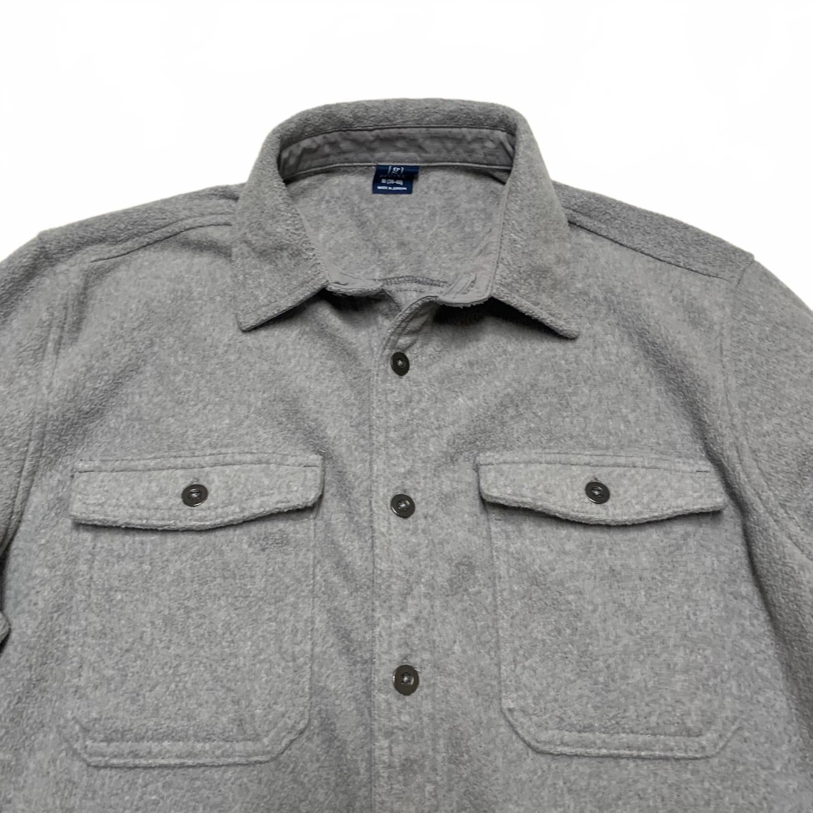 George Men’s Size Medium (38-40) Gray Button-Up Flannel Shirt