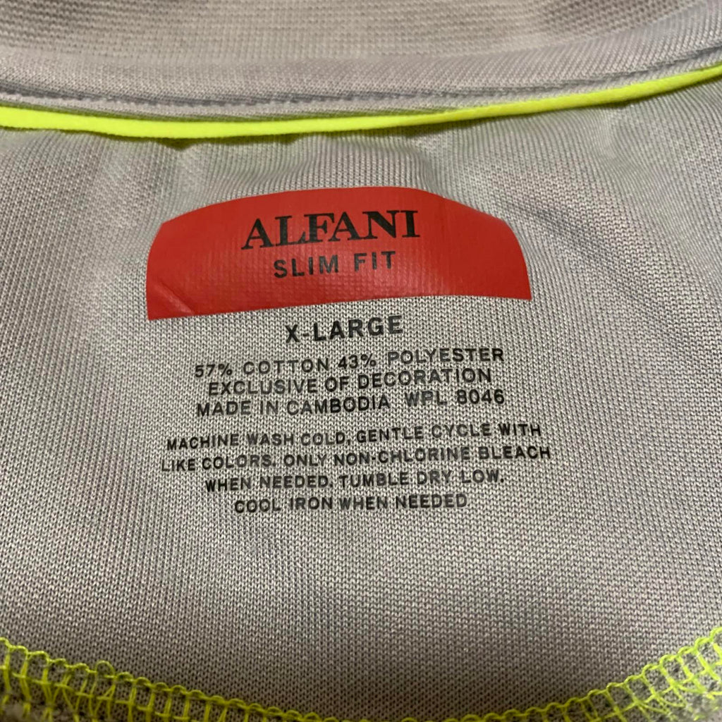 Alfani Men's XL Long Sleeve Activewear Top with Half-Zip Collar