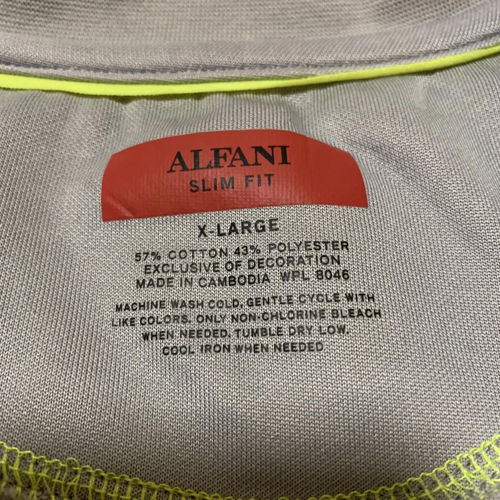 Alfani Men's XL Long Sleeve Activewear Top with Half-Zip Collar