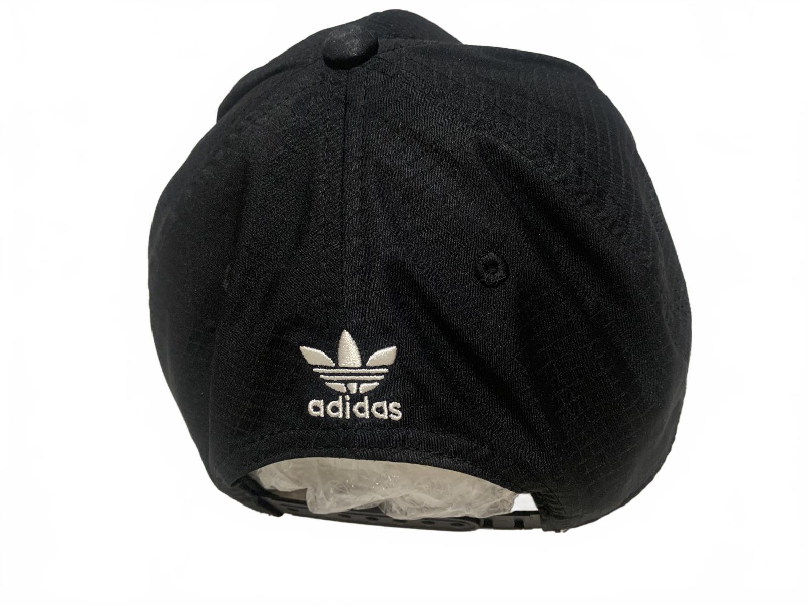 Adidas Mens OSFA Black Baseball Cap Logo Patch