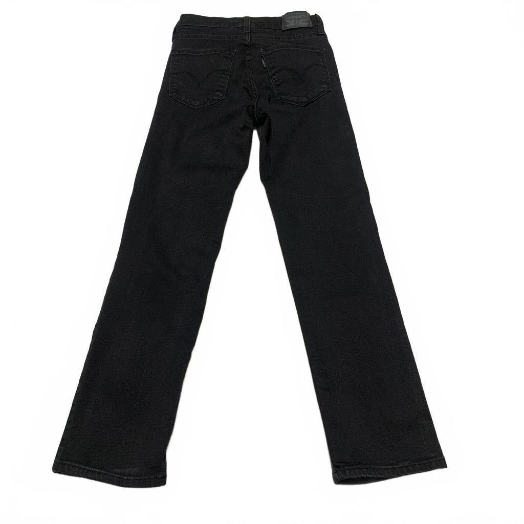 Levi's 724 Women's Size 24 Black High Rise Straight Crop Leg Jeans 23.5x 24L