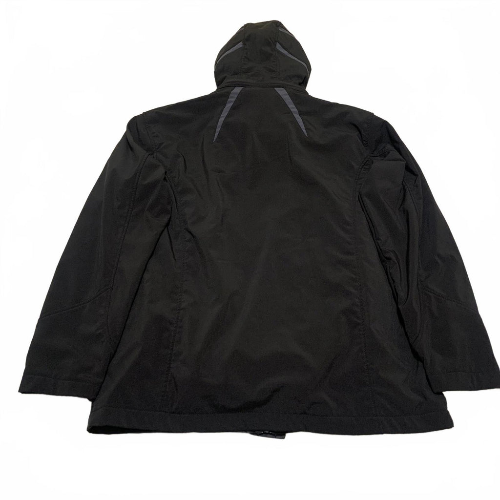 Snozu Performance Men's Size M Black Utility Jacket Hooded Coat Zip 4 Pockets