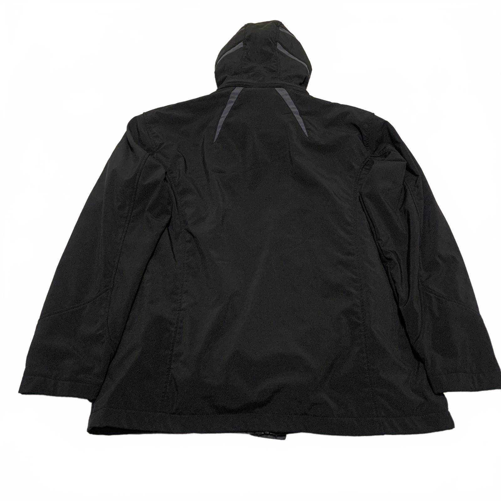 Snozu Performance Men's Size M Black Utility Jacket Hooded Coat Zip 4 Pockets