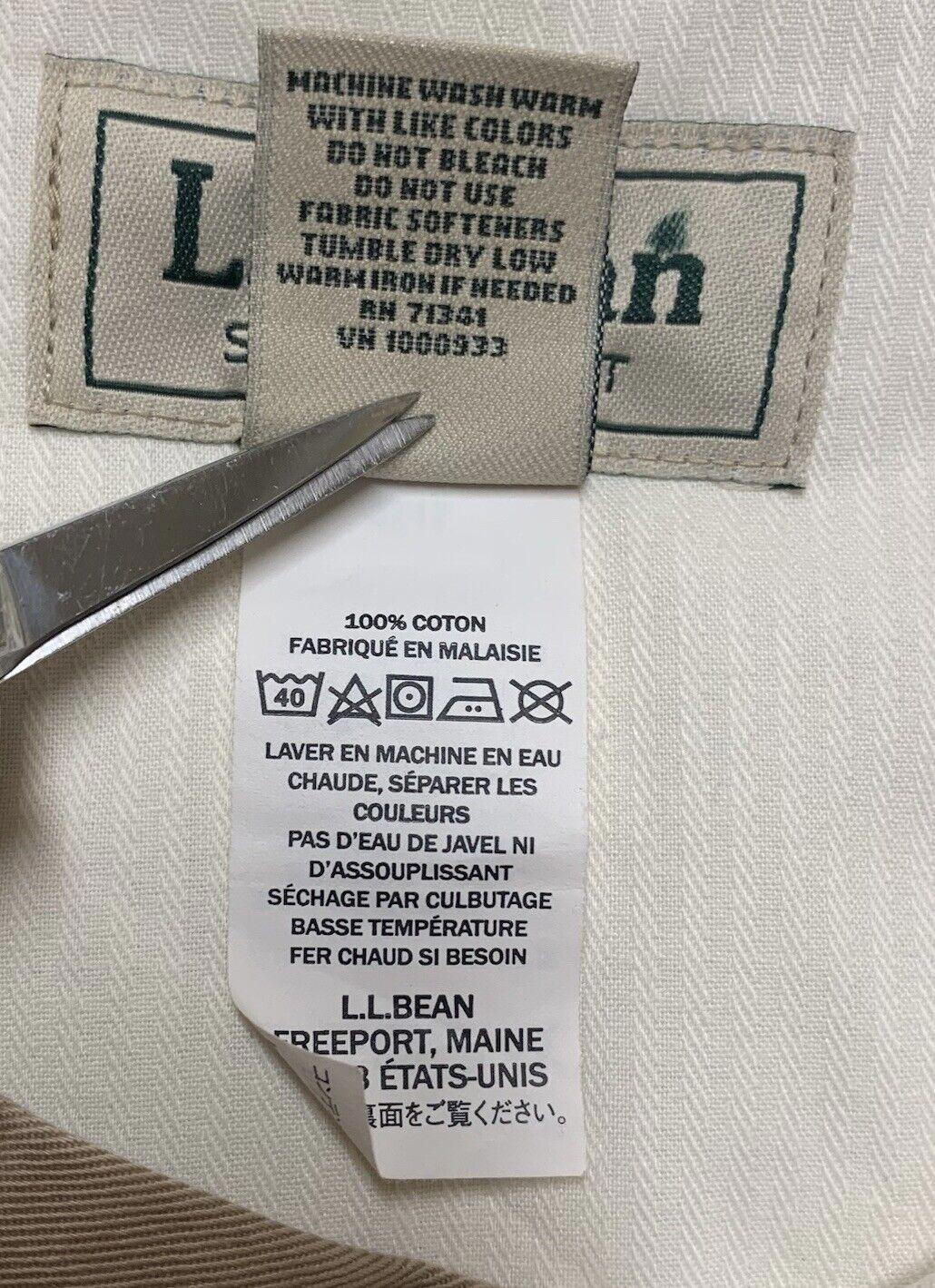 L.L. Bean Dress Slacks Chino Men's Sz 42 Wide Dark Khaki