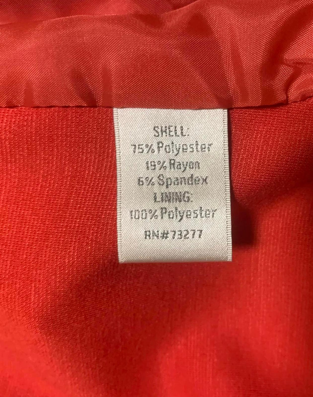 LC Lauren Conrad Women's Red Blazer Size 8 Open Front 3/4 Sleeve Stretch Jacket