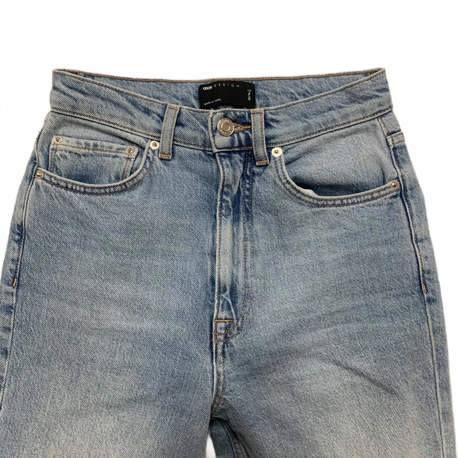ASOS DESIGN Women's Jeans Size 25/36 Blue  Denim High-Waisted 25 x 30.5 Actual