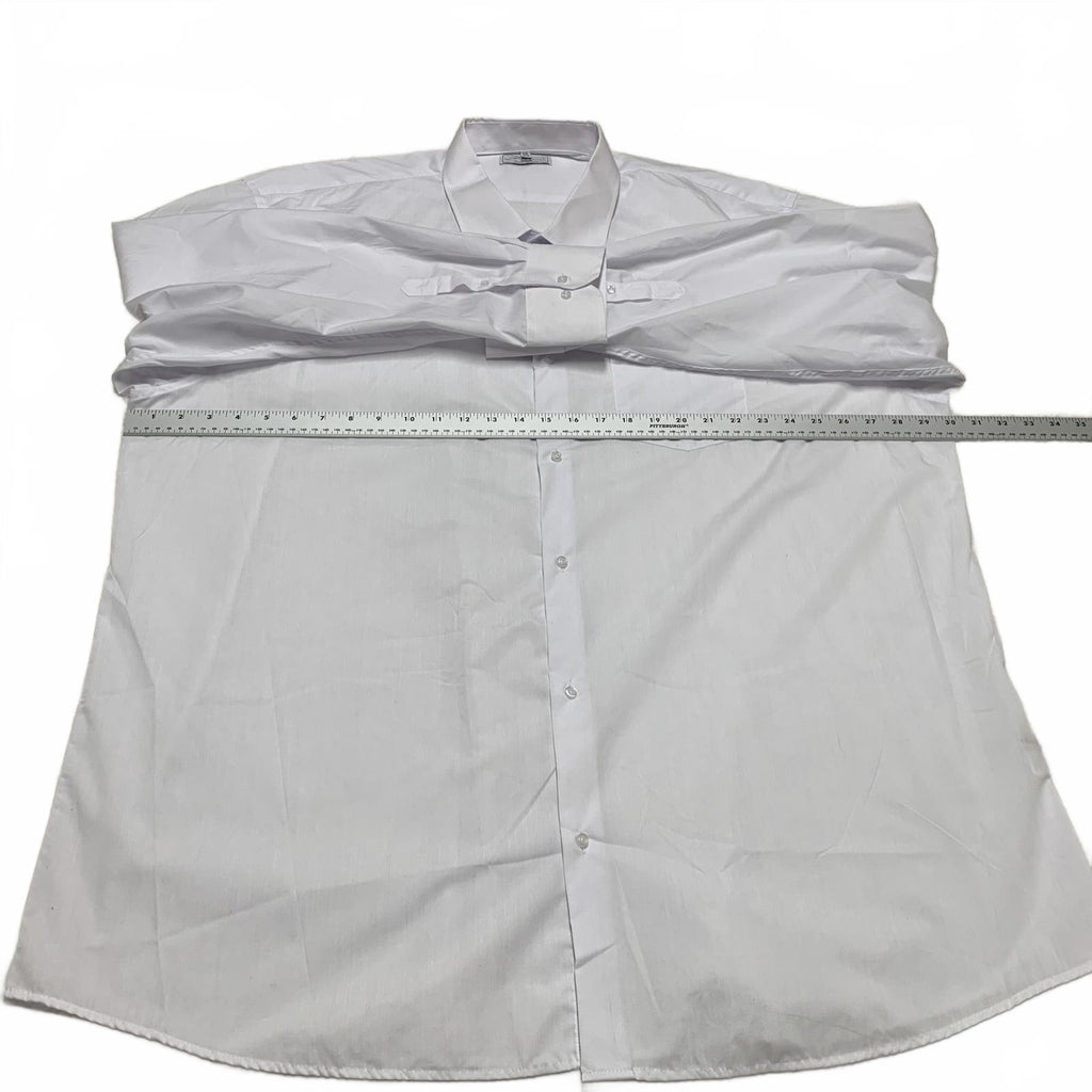 Boltini Men's 4XL White Classic Fit Button Dress Shirt 20-20.5