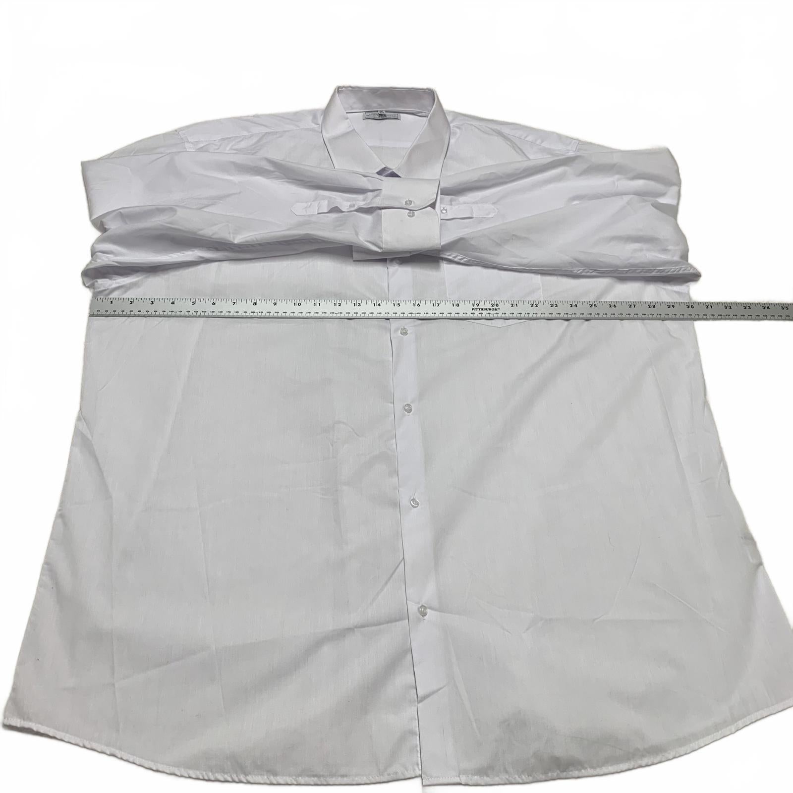 Boltini Men's 4XL White Classic Fit Button Dress Shirt 20-20.5