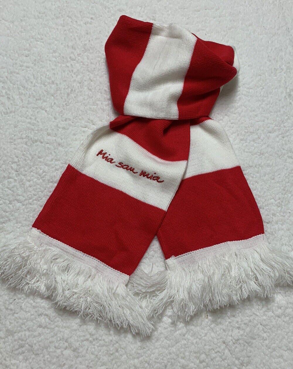 Manchester United Scarf One Size Fits All Striped Red White Football Soccer