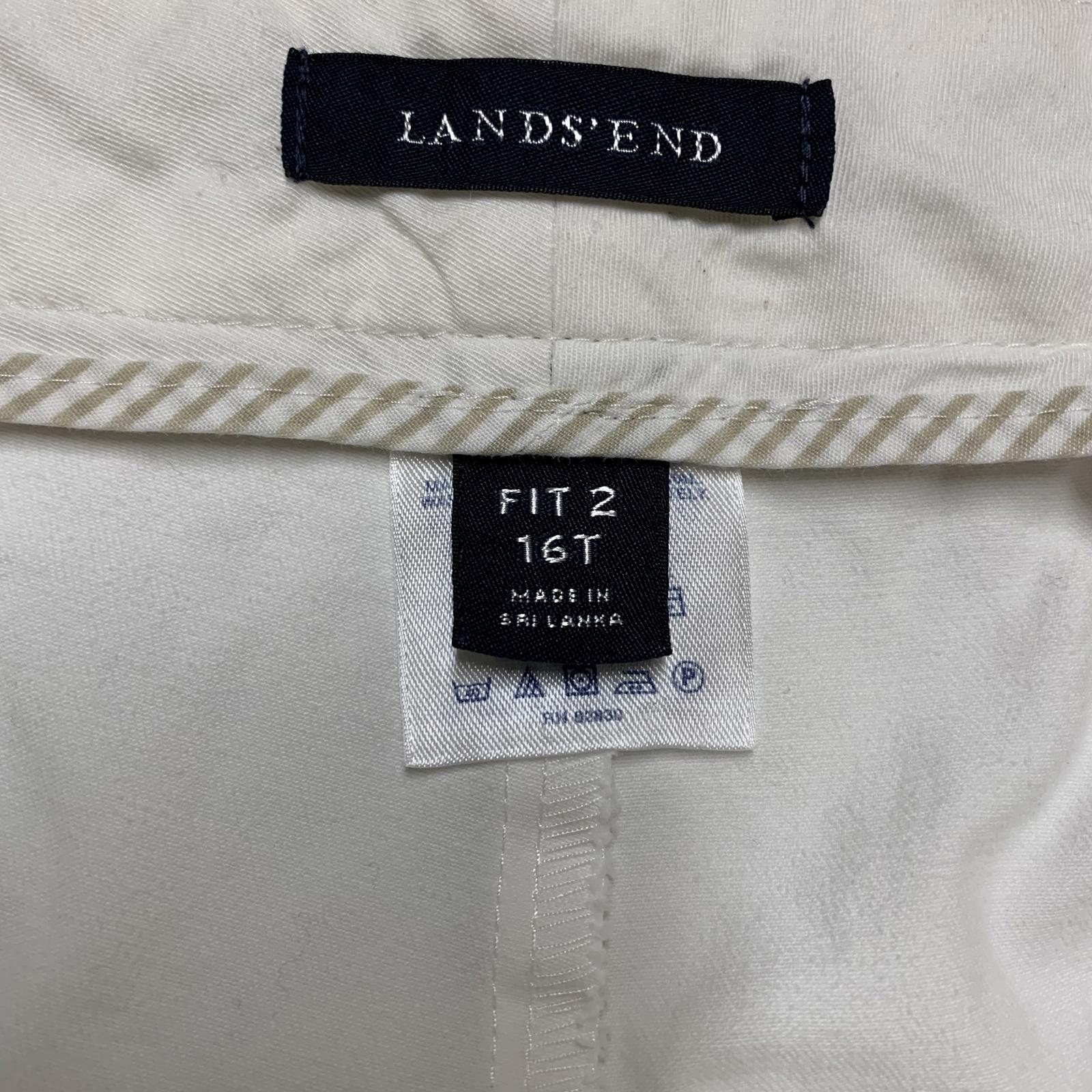 Lands' End Women's Size 16T White Wide Leg Pants