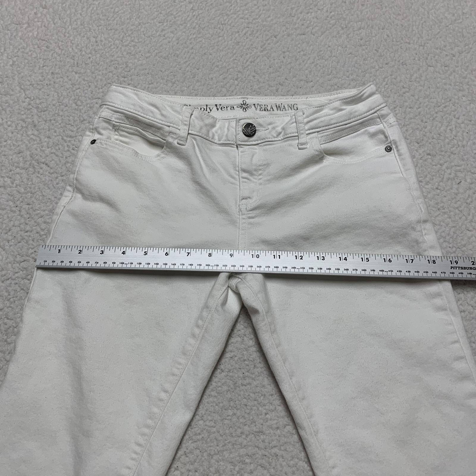 Simply Vera Vera Wang Womens Size 4 White Capri Pants