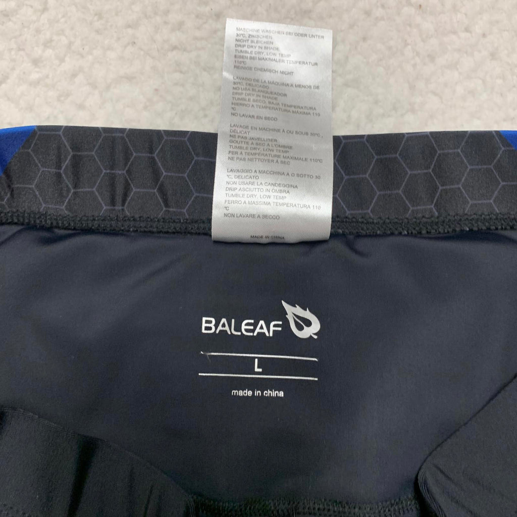 BALEAF Men's Size Large Blue Black Padded Cycling Shorts