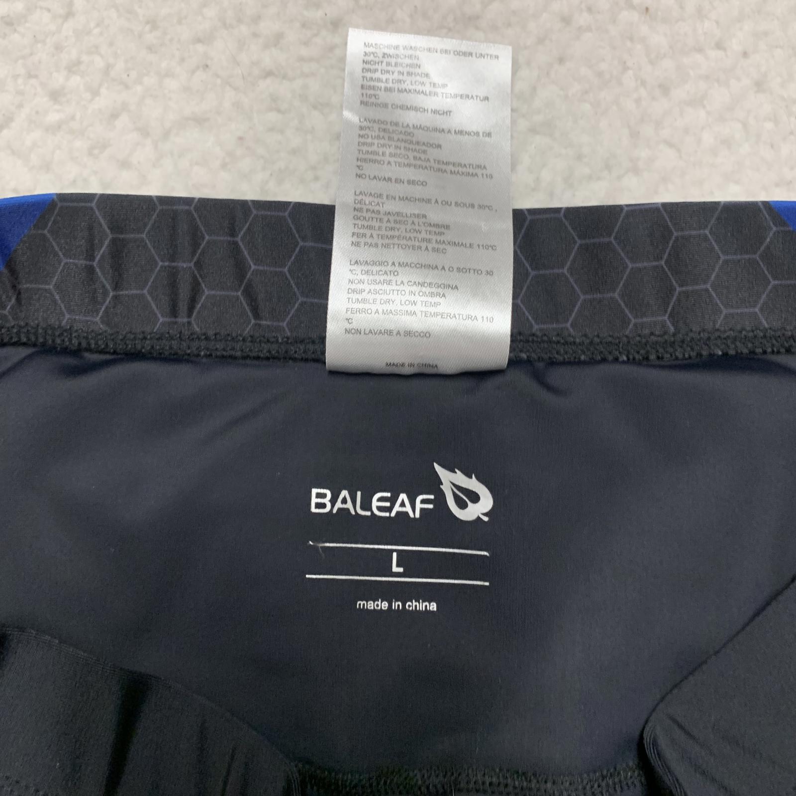 BALEAF Men's Size Large Blue Black Padded Cycling Shorts