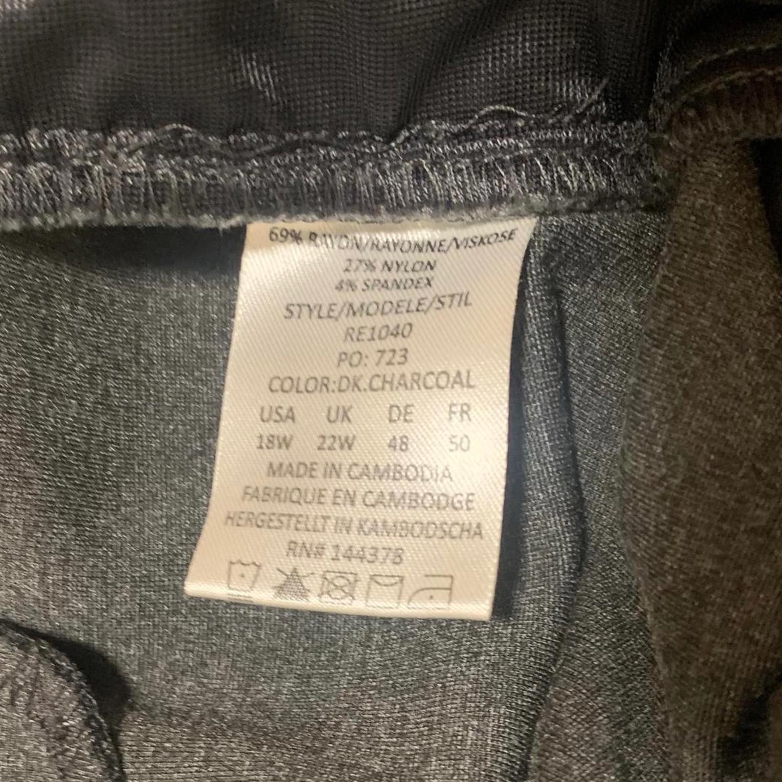 Rekucci Women's Size 18W Dark Gray Casual W40x29.5 Pants