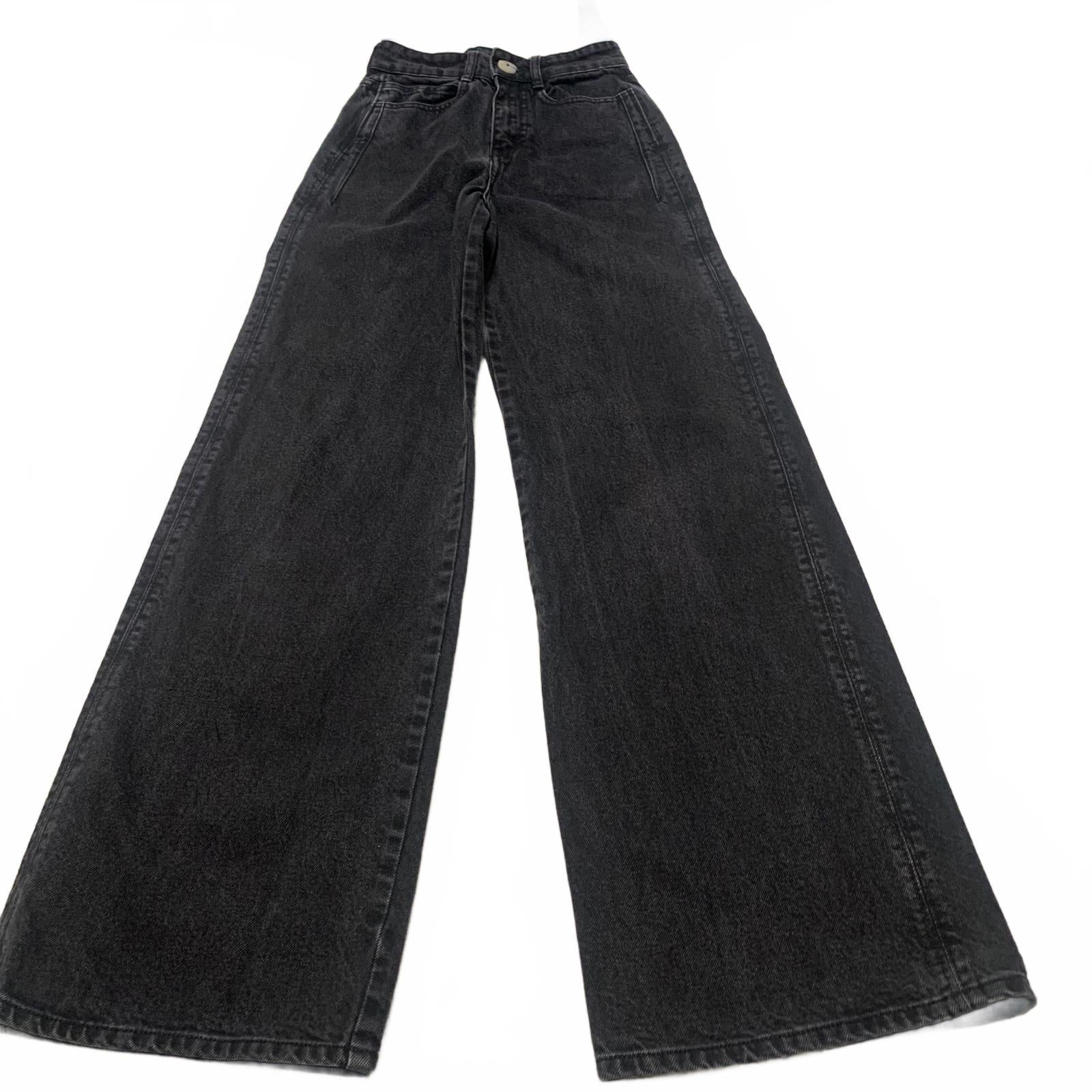 Zara Women's Size 0 Wide-Leg Black Jeans 23 x 32 Actual