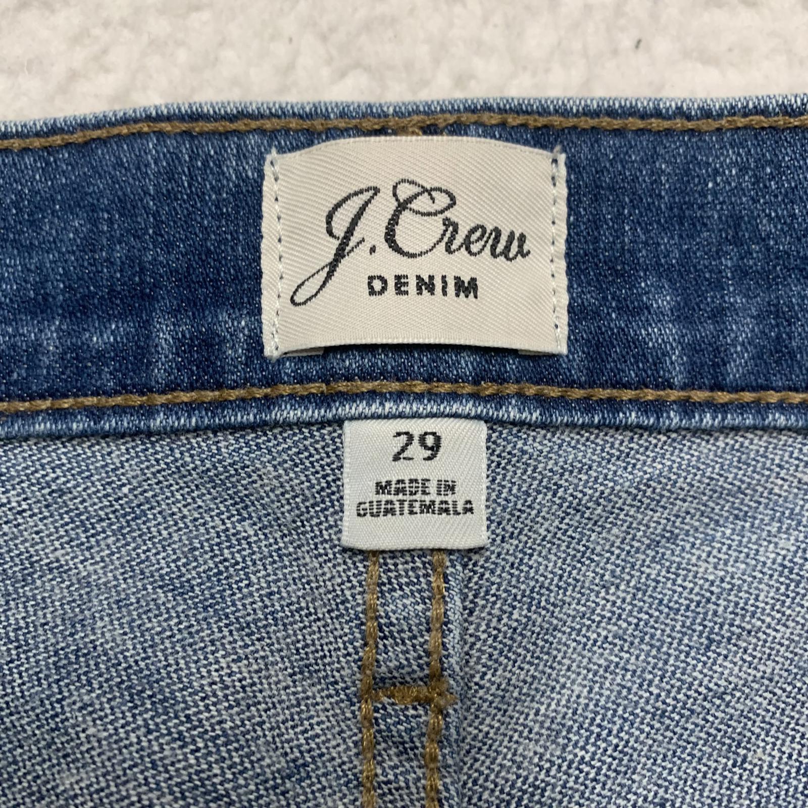 J.Crew Women's Size 29 Blue Denim Flare Boot Crop Jeans 30 X 25.5