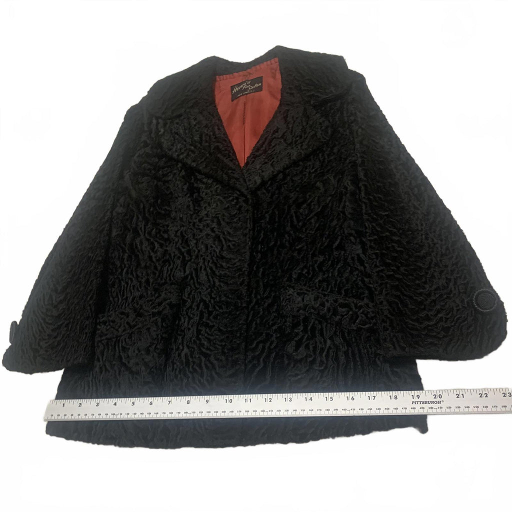 VTG Persian Lamb Mink Fur Coat Henri's Fur Salon NJ