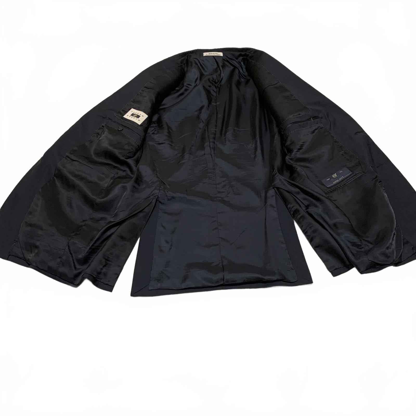 VTG Joseph Abboud 40L Black Wool Blazer Made in USA