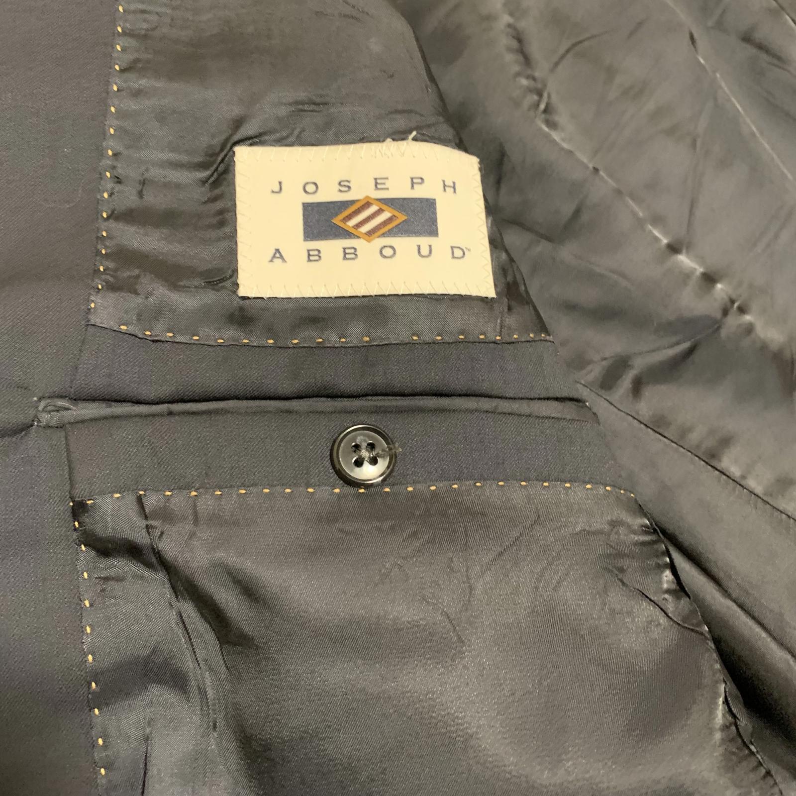 VTG Joseph Abboud 40L Black Wool Blazer Made in USA