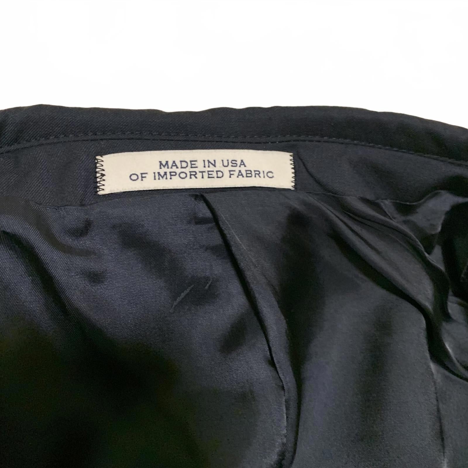 VTG Joseph Abboud 40L Black Wool Blazer Made in USA