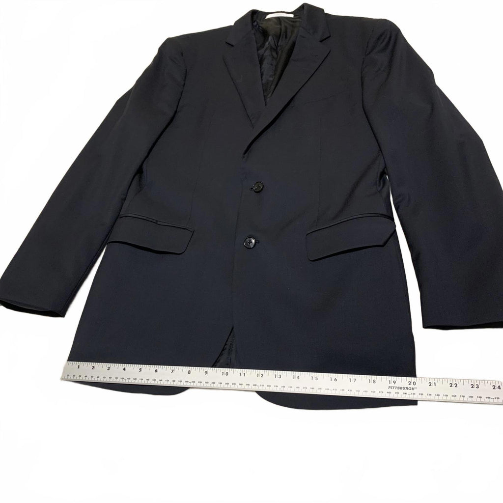 VTG Joseph Abboud 40L Black Wool Blazer Made in USA