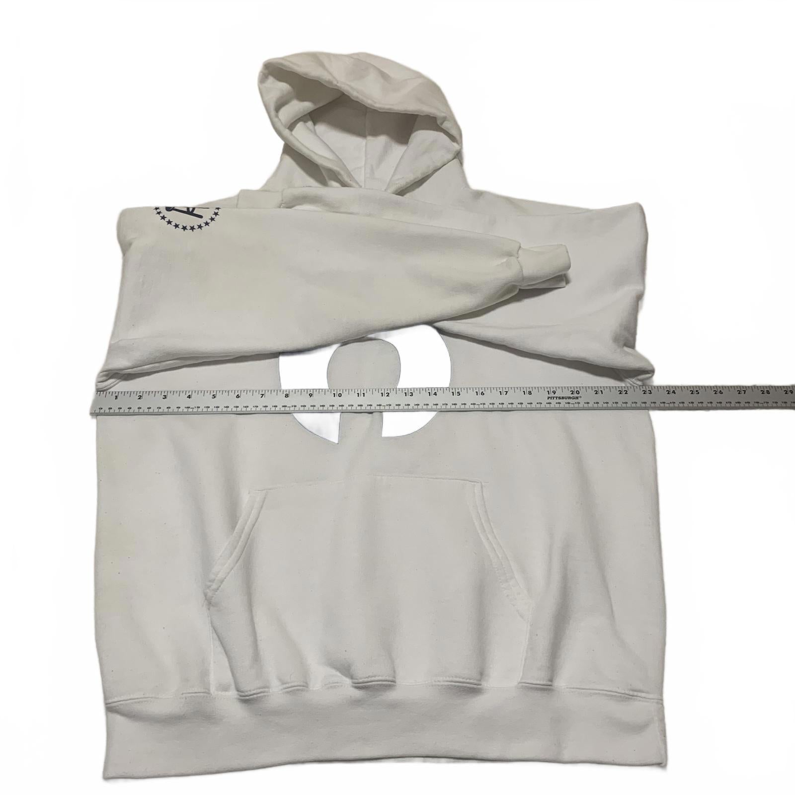 Champion Eco Authentic L White Hoodie Number 6 Print