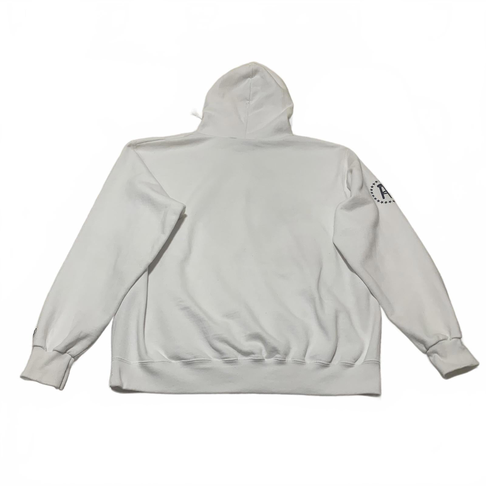 Champion Eco Authentic L White Hoodie Number 6 Print