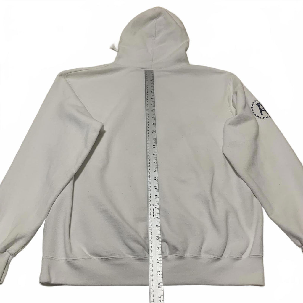 Champion Eco Authentic L White Hoodie Number 6 Print