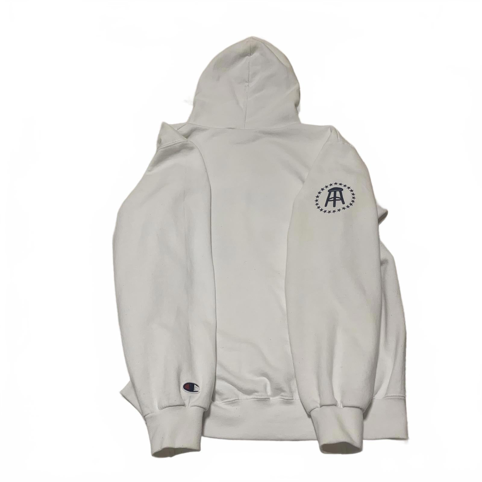 Champion Eco Authentic L White Hoodie Number 6 Print
