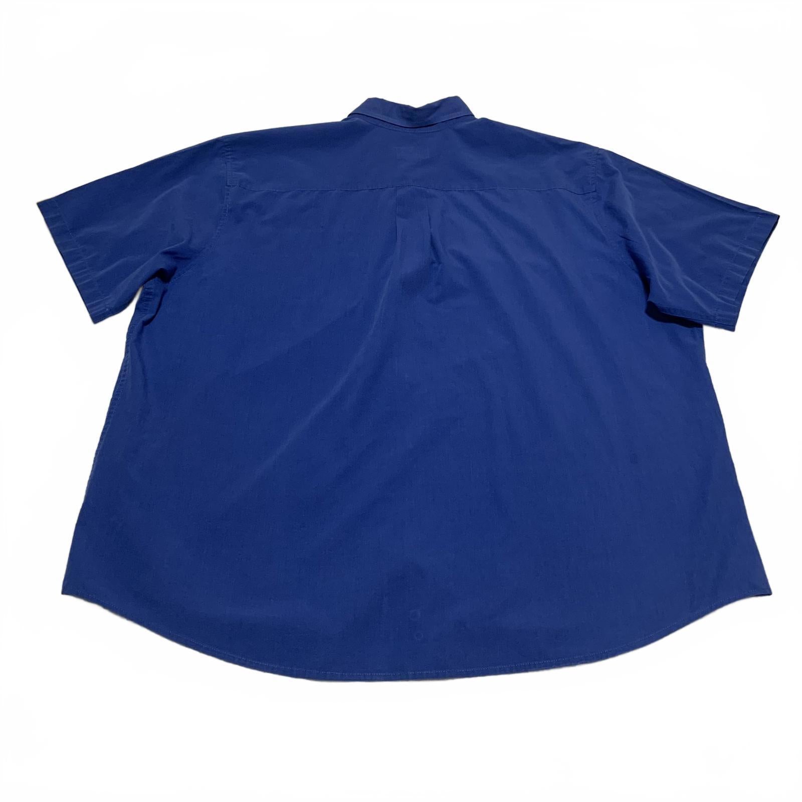 Basic Edition Men's 2XL Blue Short Sleeve Button-Up Shirt