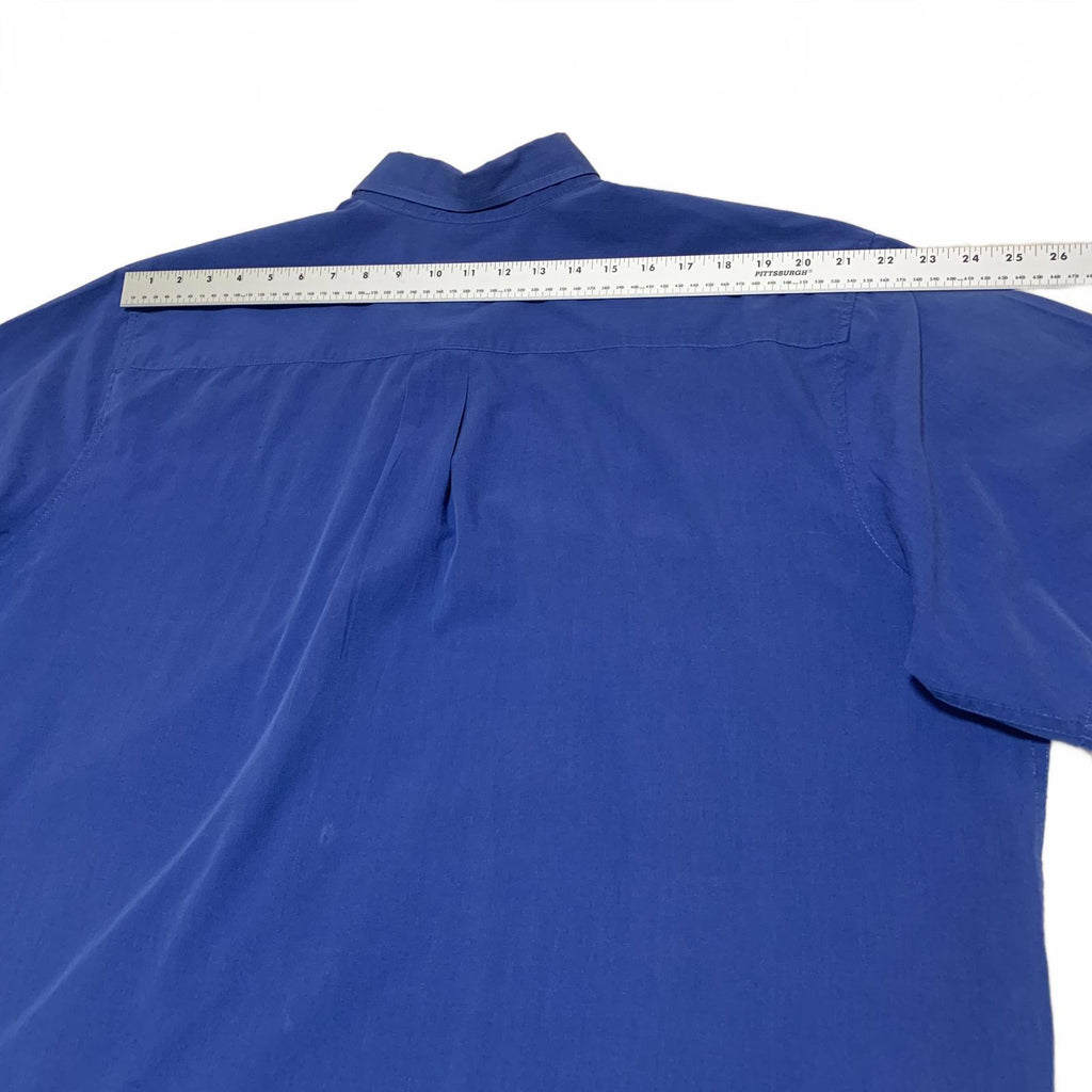 Basic Edition Men's 2XL Blue Short Sleeve Button-Up Shirt