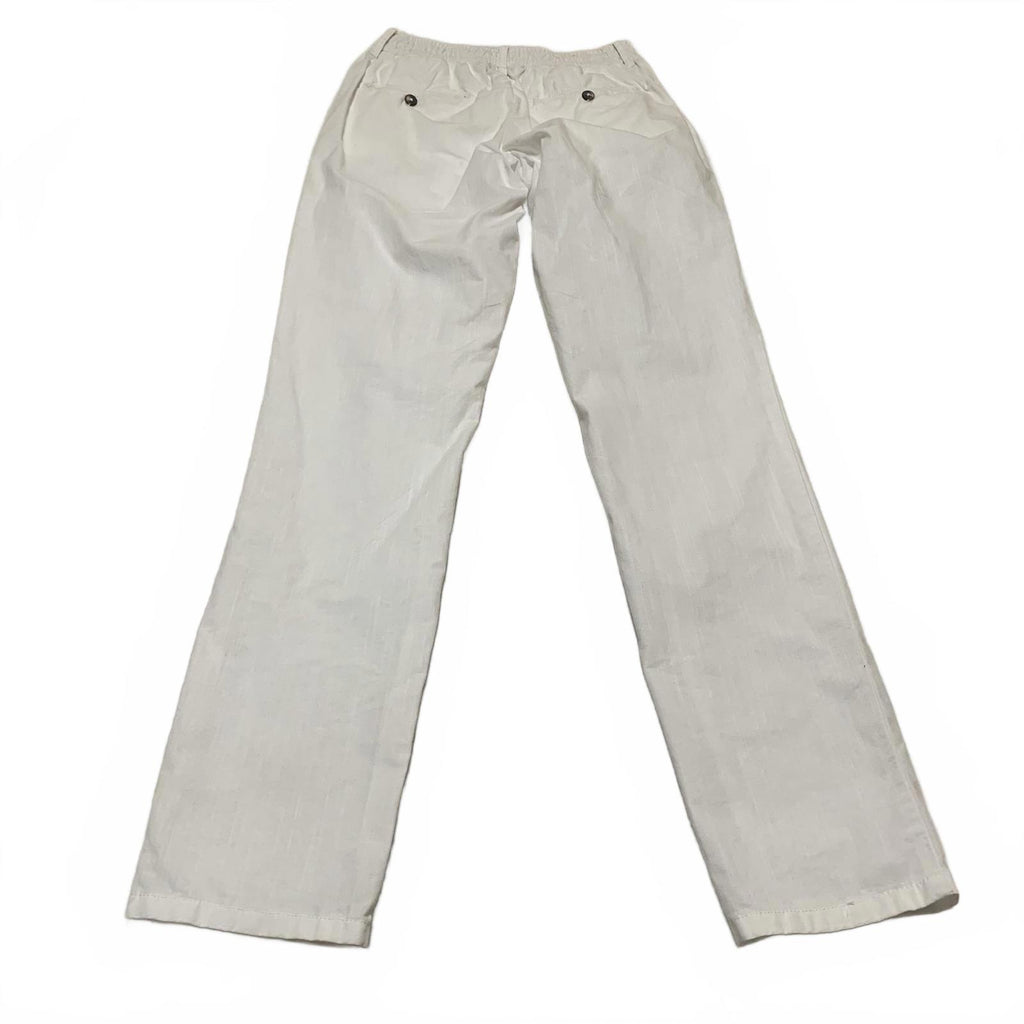 Dan John Men's White Cotton Elastic Waist Pants 36