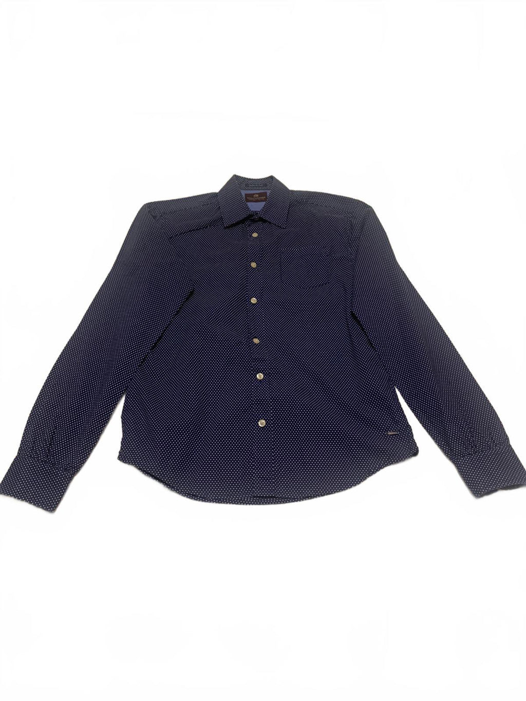 Scotch & Soda Navy Blue Polka Dot Button Up Shirt S