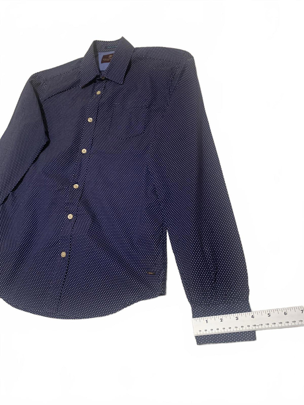 Scotch & Soda Navy Blue Polka Dot Button Up Shirt S