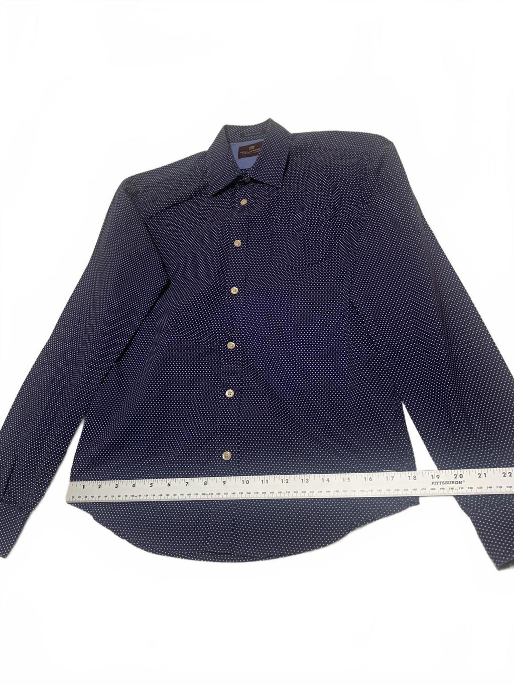 Scotch & Soda Navy Blue Polka Dot Button Up Shirt S