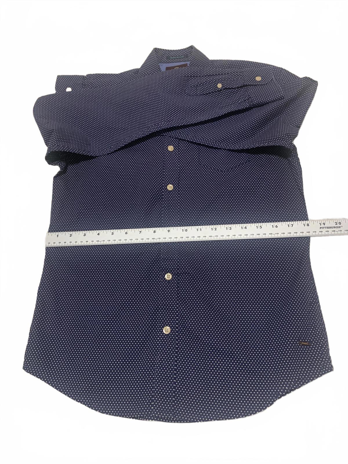 Scotch & Soda Navy Blue Polka Dot Button Up Shirt S