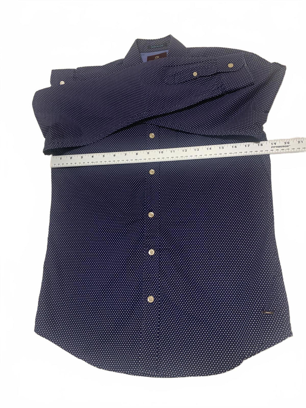 Scotch & Soda Navy Blue Polka Dot Button Up Shirt S