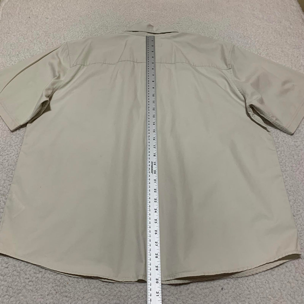 Harley Davidson Beige Button-Up Shirt Eagle Tag XL