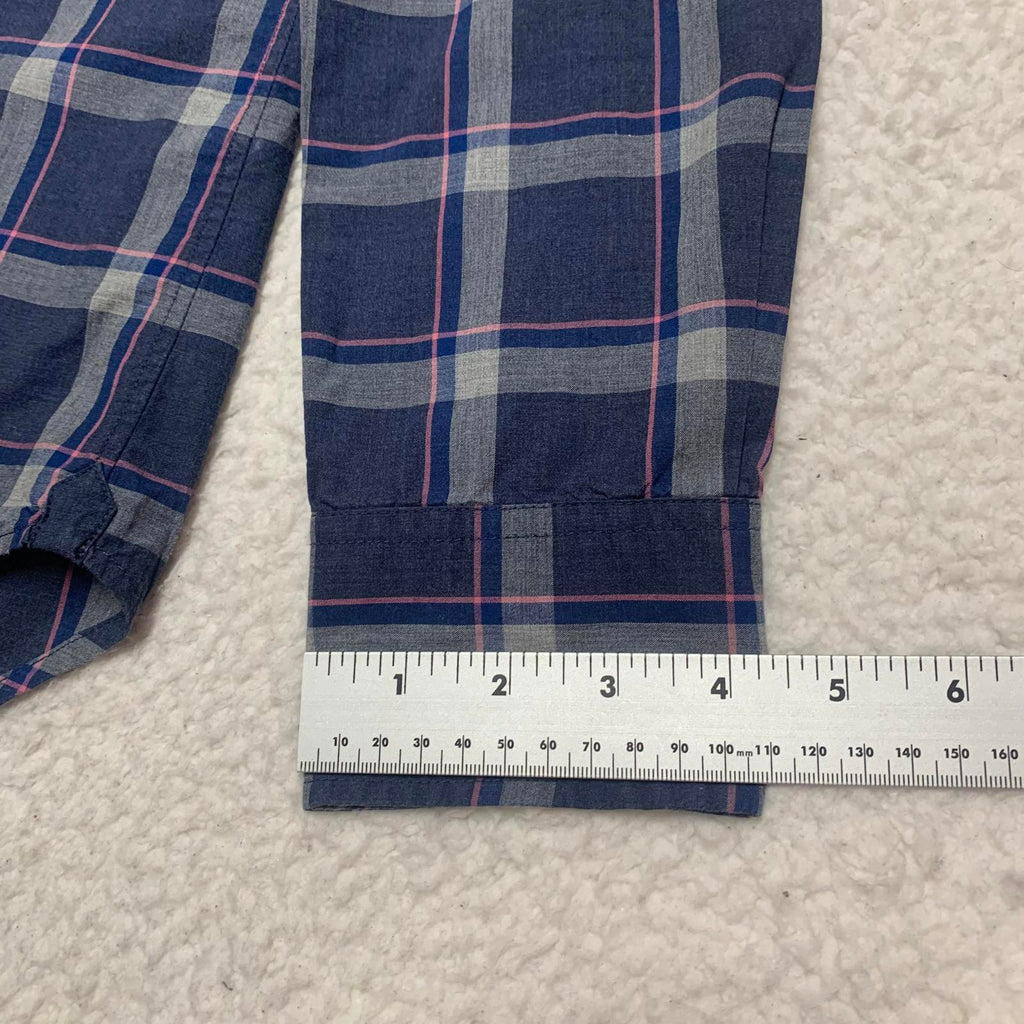 Bonobos Men's Size Small Blue Tailored Fit Plaid Shirt