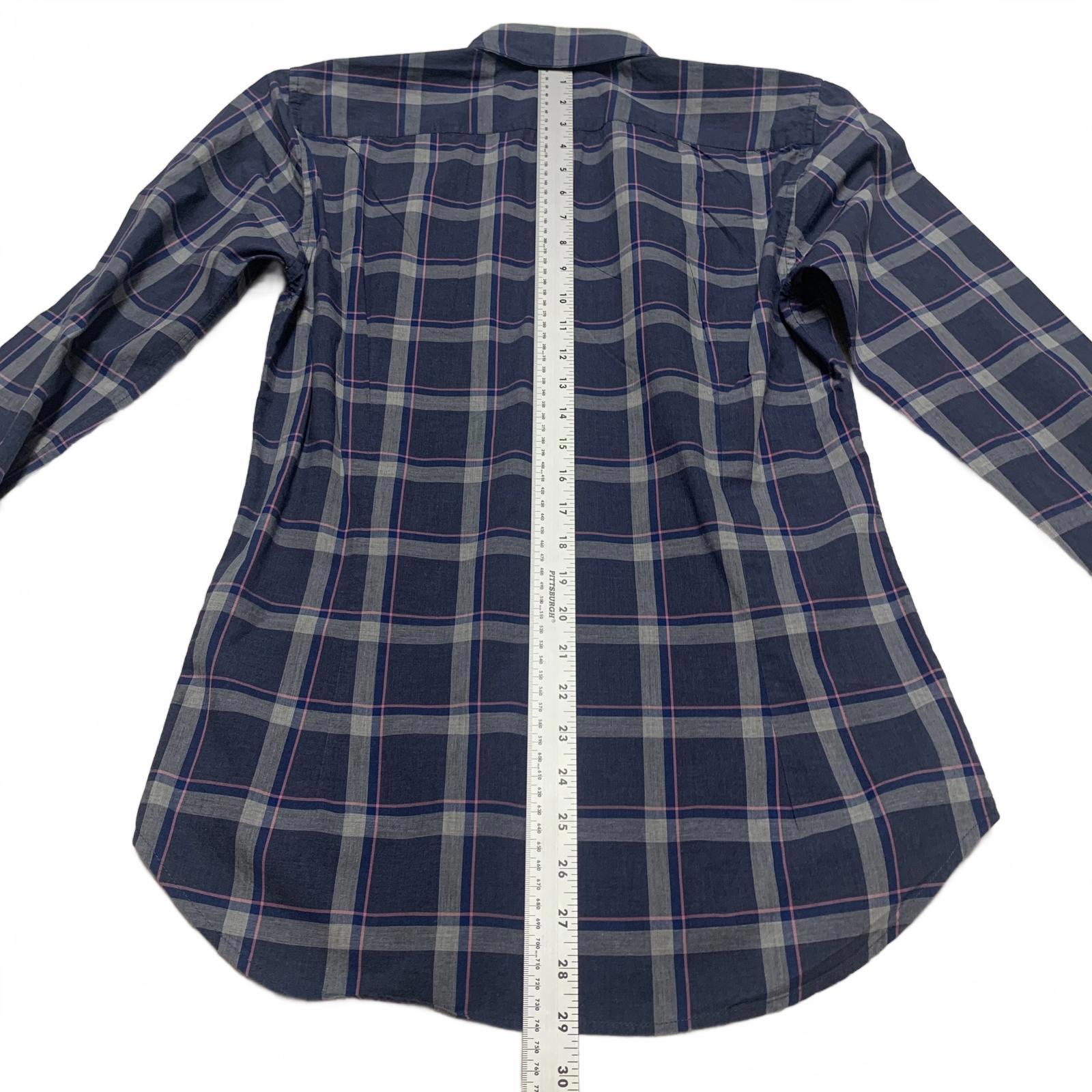 Bonobos Men's Size Small Blue Tailored Fit Plaid Shirt
