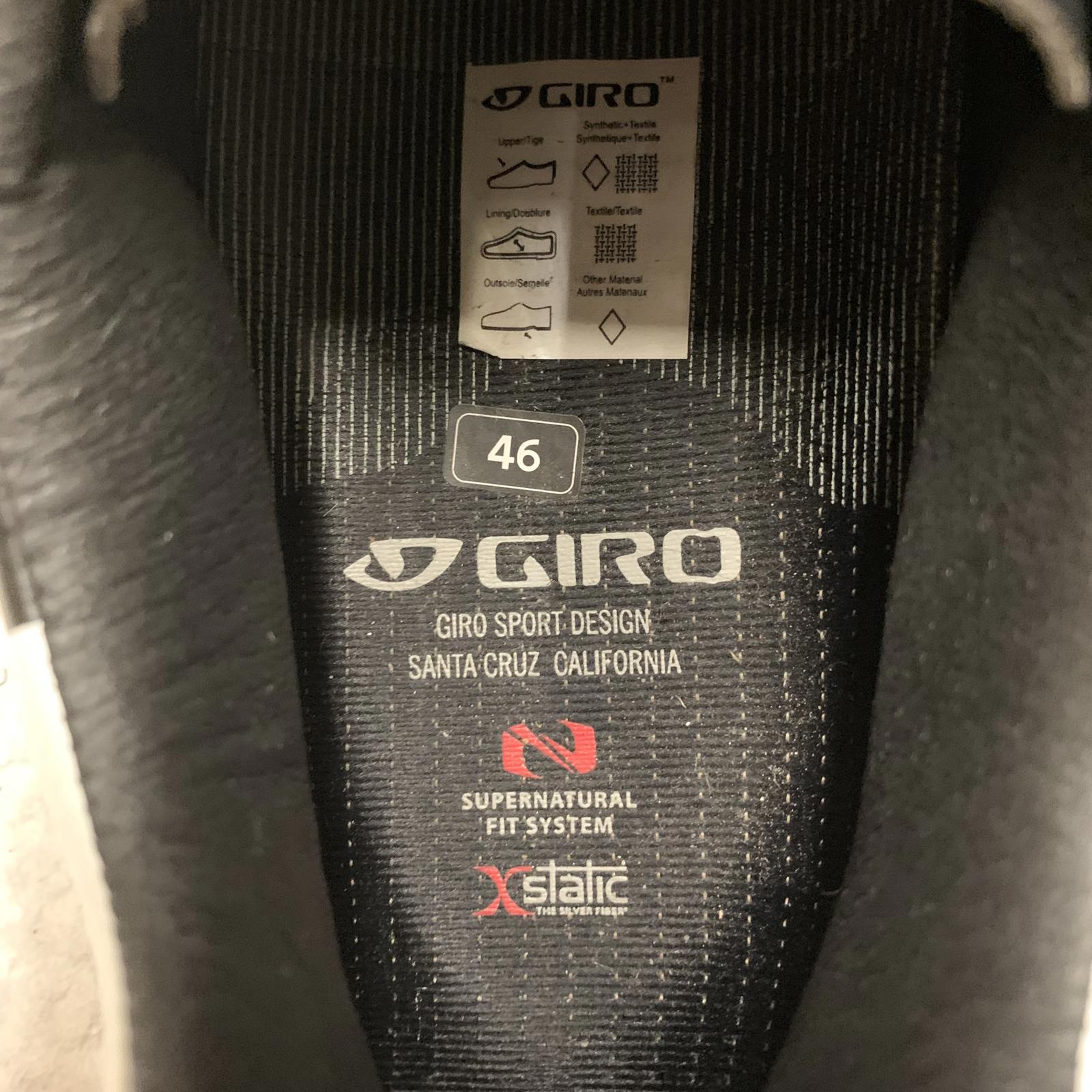 Giro Sport Cycling Shoes Men's 12 Black White SPD
